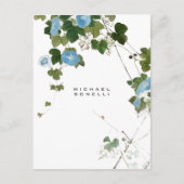 Bloemen Moderne Eigen Naam Professioneel Briefkaart (Voorkant)