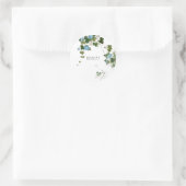 Bloemen Moderne Eigen Naam Professioneel Ronde Sticker (Tas)