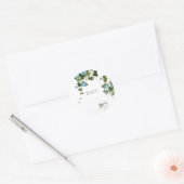 Bloemen Moderne Eigen Naam Professioneel Ronde Sticker (Envelop)