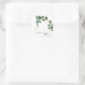 Bloemen Moderne Eigen Naam Professioneel Vierkante Sticker (Tas)