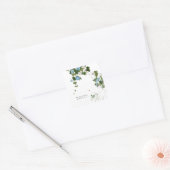 Bloemen Moderne Eigen Naam Professioneel Vierkante Sticker (Envelop)