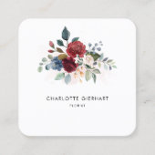 Bloemen Moderne professionele bloemist Vierkante Visitekaartje (Voorkant)