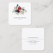 Bloemen Moderne professionele bloemist Vierkante Visitekaartje (Voorkant / Achterkant)