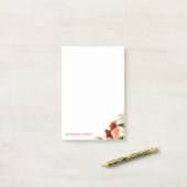 Bloemen Moderne Sjabloon Bloemen Rozen Waterverf Post-it® Notes (Op bureau)