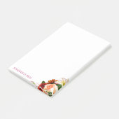 Bloemen Moderne Sjabloon Bloemen Rozen Waterverf Post-it® Notes (Schuin)