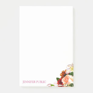 Bloemen Moderne Sjabloon Bloemen Rozen Waterverf Post-it® Notes
