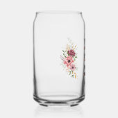 Bloemen Moeder- Roze en Crème Gepersonaliseerde Li Blikvorm Glas (Rechts)