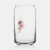 Bloemen Moeder- Roze en Crème Gepersonaliseerde Li Blikvorm Glas (Links)