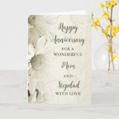 Bloemen Moeder & Stepdad Jubileum Kaart (Gele Bloem)