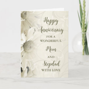 Bloemen Moeder & Stepdad Jubileum Kaart