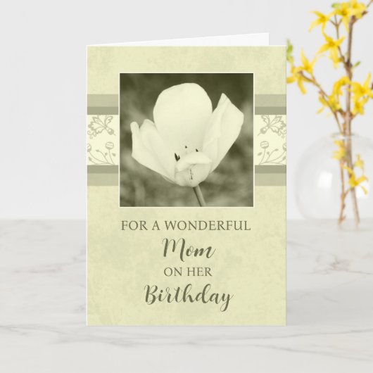  Bloemen Moeder Verjaardag Kaart (Gele Bloem)