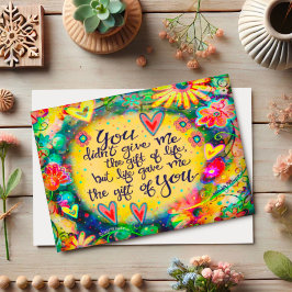Bloemen  Moederdag Bonus Mama Stepmom Kaart