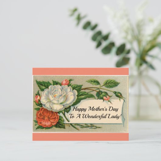  bloemen Moederdag Briefkaart (Staand voorkant)