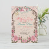  Bloemen Moederdag Brunch Uitnodiging (Staand voorkant)