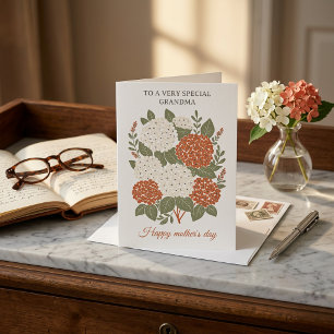 Bloemen Moederdag kaart voor oma, Nonna, Gigi
