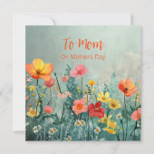 Bloemen Moederdag Platte Kaart (Voorkant)