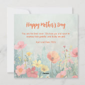Bloemen Moederdag Platte Kaart (Achterkant)