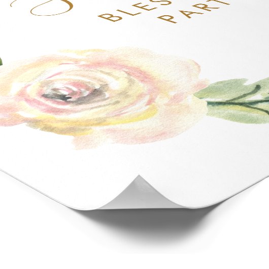 Bloemen Moeder's Blessing Party Welkomstbord Poster (Hoek)