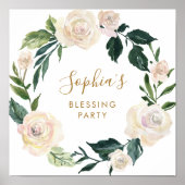 Bloemen Moeder's Blessing Party Welkomstbord Poster (Voorkant)