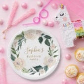 Bloemen Moeder's Zegen Partij Gepersonaliseerd Papieren Bordje (Feest)