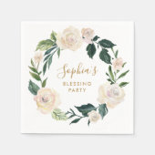 Bloemen Moeder's Zegen Partij Gepersonaliseerd Servet (Voorkant)