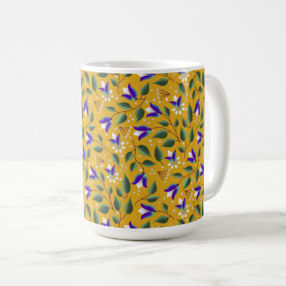 Bloemen Mok in geel en Paarse