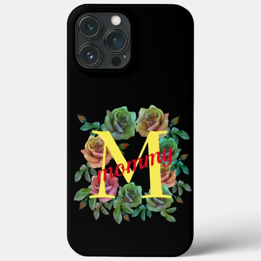 BLOEMEN MOMMY AANGEPASTE LETTER Case-Mate iPhone CASE (Achterkant)