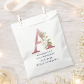 Bloemen Monogram 21e Verjaardag Naam Aangepast Bedankzakje (Geknipt)