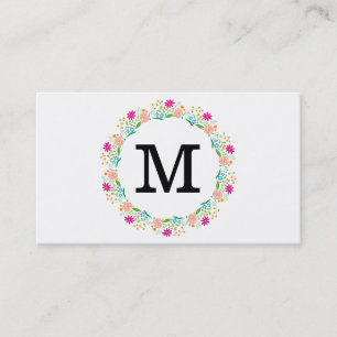 Bloemen Monogram 2 Visitekaartje