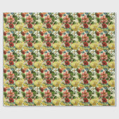 bloemen monogram bloem land cadeaupapier (Vlak)