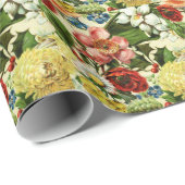 bloemen monogram bloem land cadeaupapier (Rol Hoek)