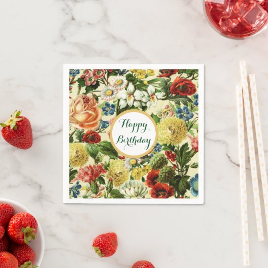  bloemen monogram bloem land servet (Insitu)