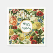  bloemen monogram bloem land servet (Voorkant)