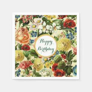 bloemen monogram bloem land servet