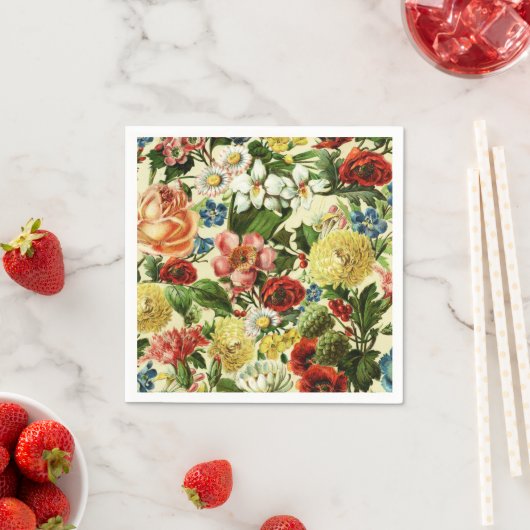  bloemen monogram bloem land servetten (Insitu)