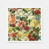  bloemen monogram bloem land servetten (Voorkant)