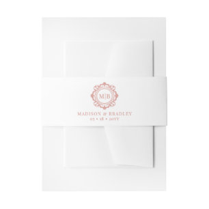  Bloemen Monogram Elegant Huwelijk Custom Uitnodigingen Wikkel