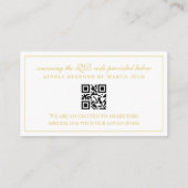 Bloemen Monogram Gouden Huwelijk RSVP Informatiekaartje (Achterkant)