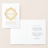  Bloemen Monogram Huwelijk Bedankt Folie Kaarten (Display)