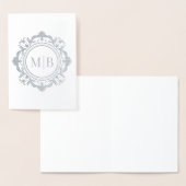  Bloemen Monogram Huwelijk Bedankt Folie Kaarten (Display)