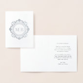  Bloemen Monogram Huwelijk Bedankt Folie Kaarten (Display)