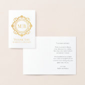  Bloemen Monogram Huwelijk Bedankt Folie Kaarten (Display)