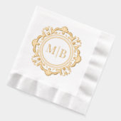  Bloemen Monogram Huwelijk Custom Folie Servetten (Links)
