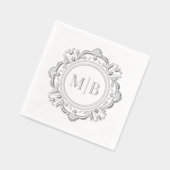  Bloemen Monogram Huwelijk Custom Folie Servetten (Links)
