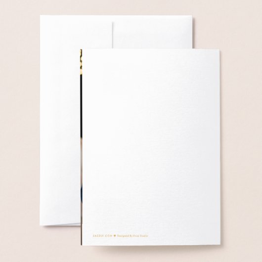  Bloemen Monogram Huwelijk Dank u Foto Folie Kaarten (Met envelop)