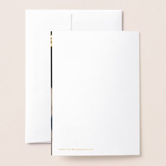  Bloemen Monogram Huwelijk Dank u Foto Folie Kaarten (Met envelop)