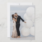  Bloemen Monogram Huwelijk Elegant Roos Goud Kaart (Achterkant)