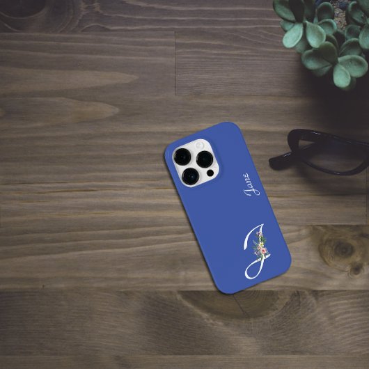 Bloemen Monogram J Pensionering Case-Mate iPhone Case