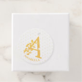 Bloemen monogram letter A is voor Annabella Bedankjes Labels (Met doos)