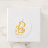 Bloemen monogram letter B is voor Brenda Bedankjes Labels (Met doos)